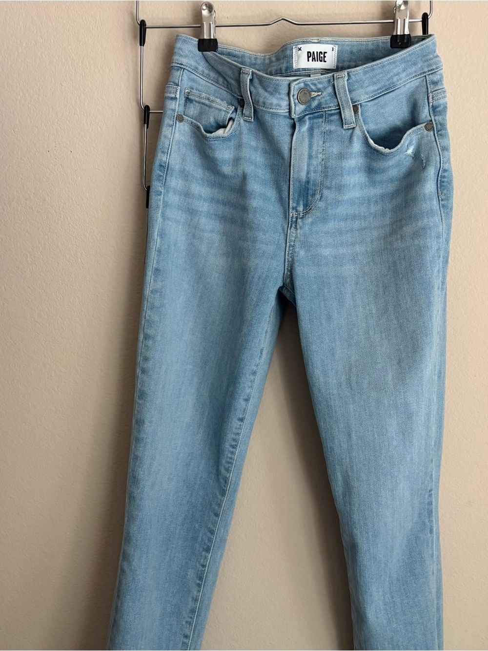 PAIGE Hoxton Slim Crop Jeans Dason Destructed Size 26 - Picture 4 of 8